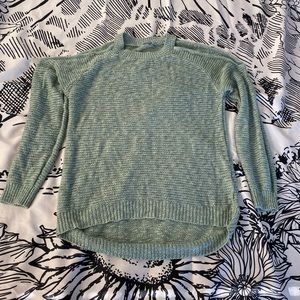 Charlotte Russe Off The Shoulder Green Sweater Med